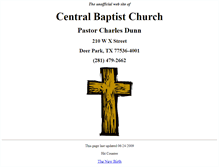 Tablet Screenshot of deer-park.central-baptist-church.us