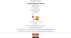 Desktop Screenshot of crawfordville.central-baptist-church.us