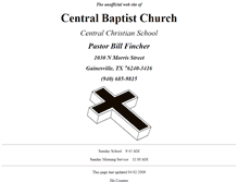 Tablet Screenshot of gainesville.central-baptist-church.us